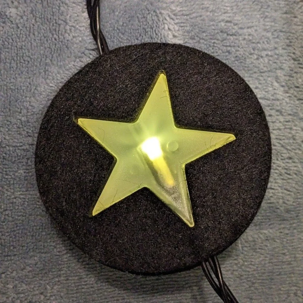 IKEA Kallt Star String Lights Black Felt Celestial Indoor Decor Works
